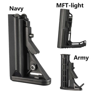 Black MFT-light/Army/Navy Nylon Buttstock For Gel Ball Blasting Guns Toy Replacement Accessories For JinMing 8th M4A1